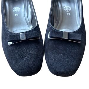 Ara Black Suede Ballet Flats w/ Bow Detail | EU 42.5 US 11